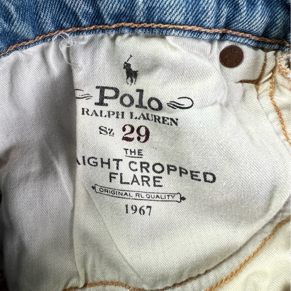 NWT Polo Ralph Lauren Laight Cropped Flare Jean Blue Size 29 - Picture 12 of 13